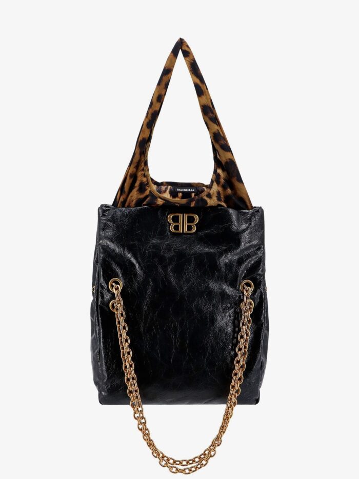 Balenciaga Changeable Leather Shoulder Bag With Animalier Insert