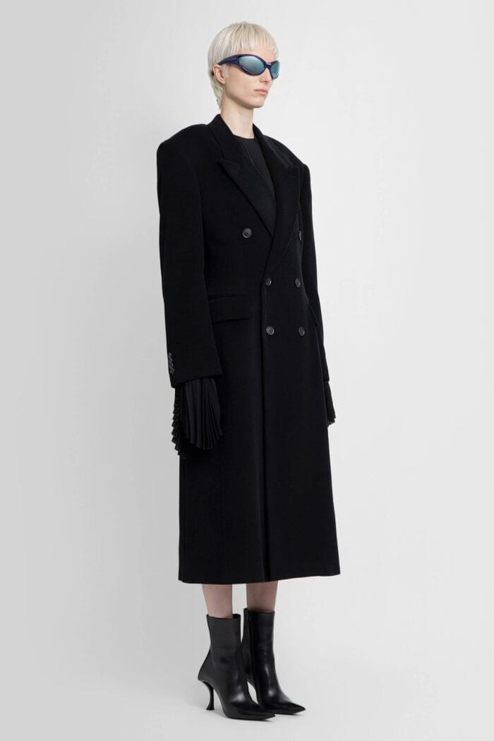 BALENCIAGA Cinched Cashmere Coat