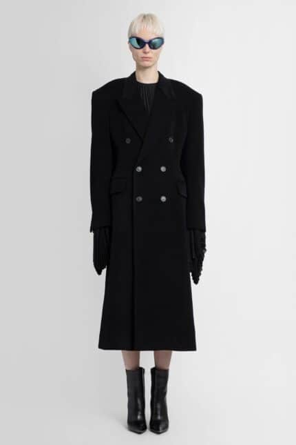 BALENCIAGA Cinched Cashmere Coat