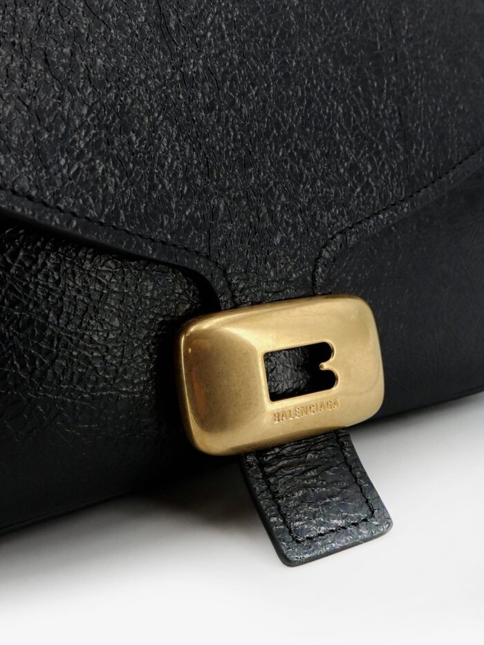 Balenciaga Clicca Arena Leather Medium Shoulder Bag