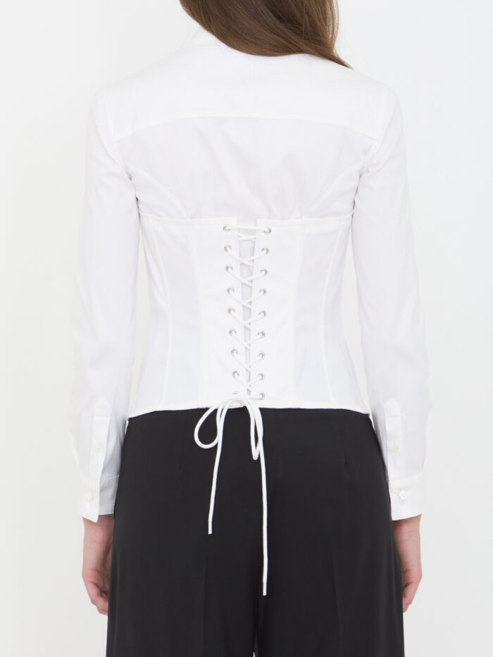 Balenciaga Corsedet shirt in stretch poplin