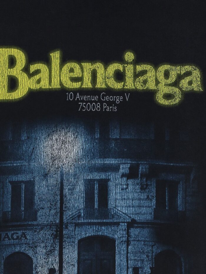 Balenciaga Cotton T-shirt With Front Logo Print