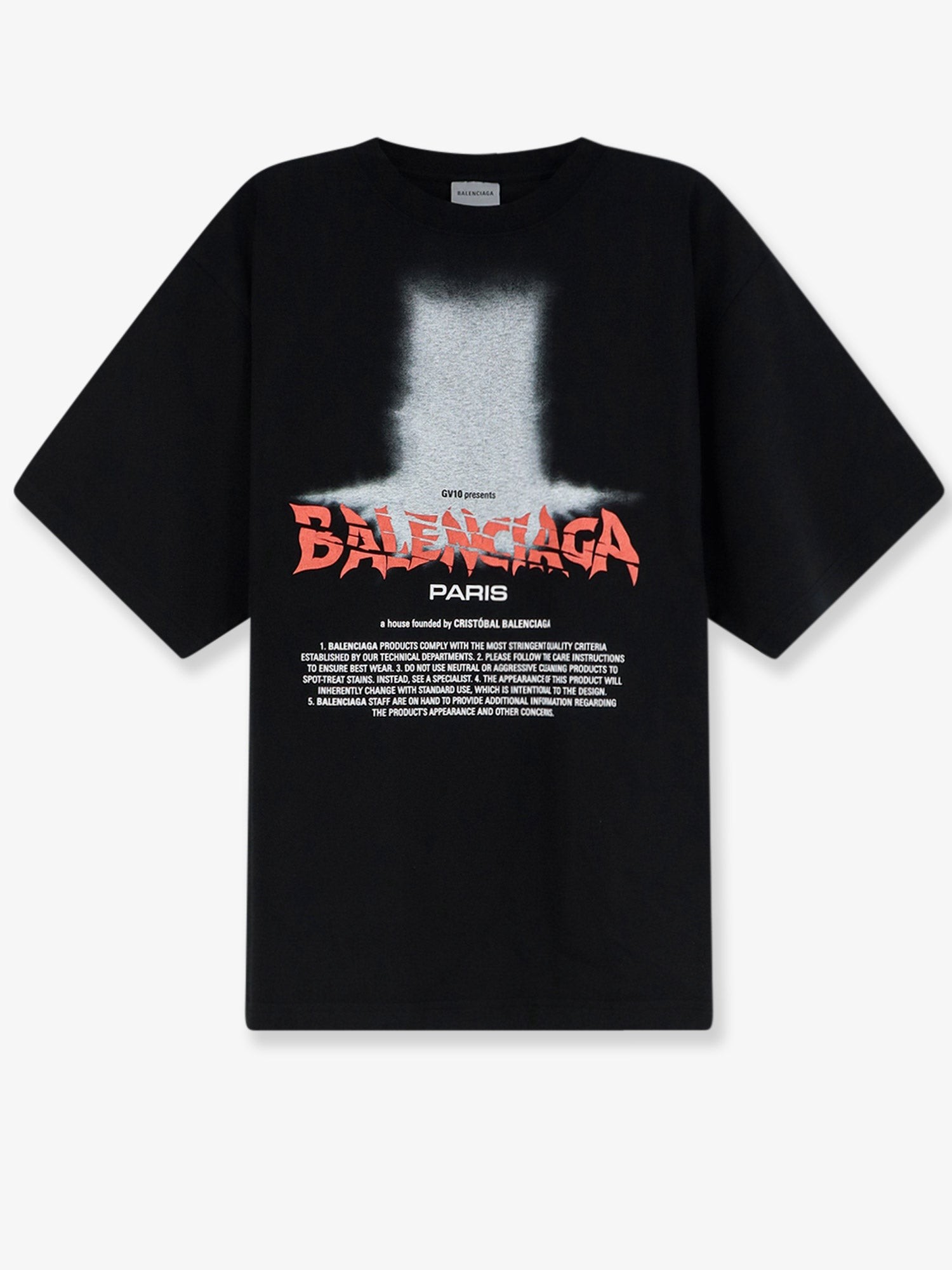 Balenciaga Cotton T-shirt With Front Logo Print