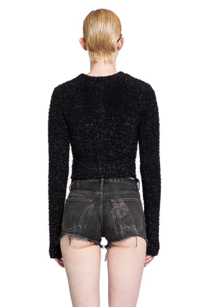 BALENCIAGA Cropped Lurex Cardigan