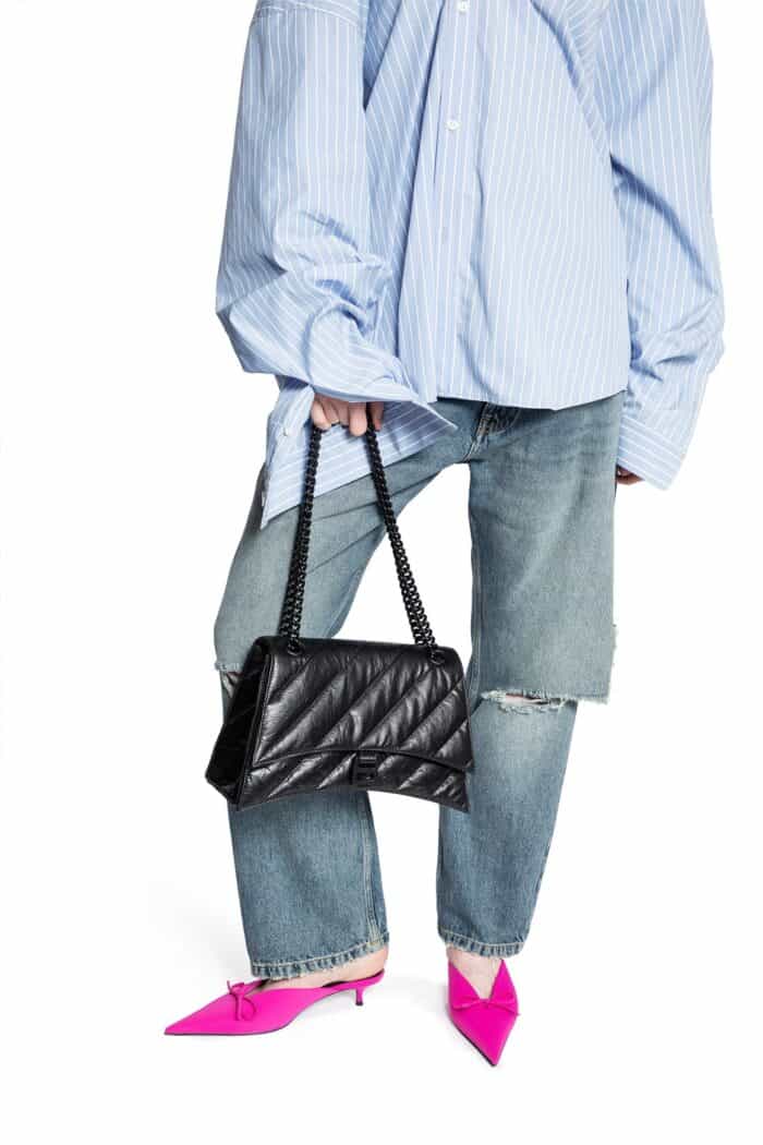 balenciaga crush chain medium bag BALENCIAGA Crush Chain Medium Bag
