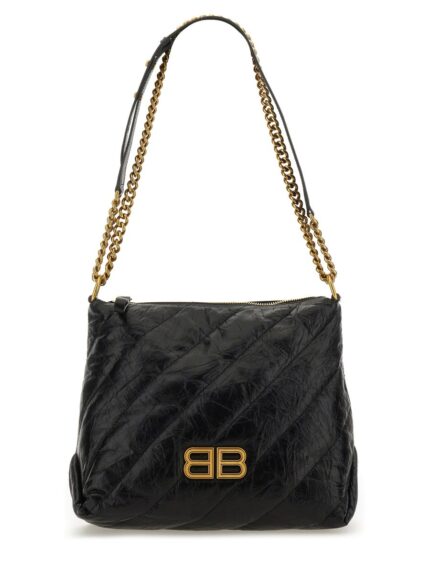 Balenciaga CRUSH ZIPPED HOBO BAG