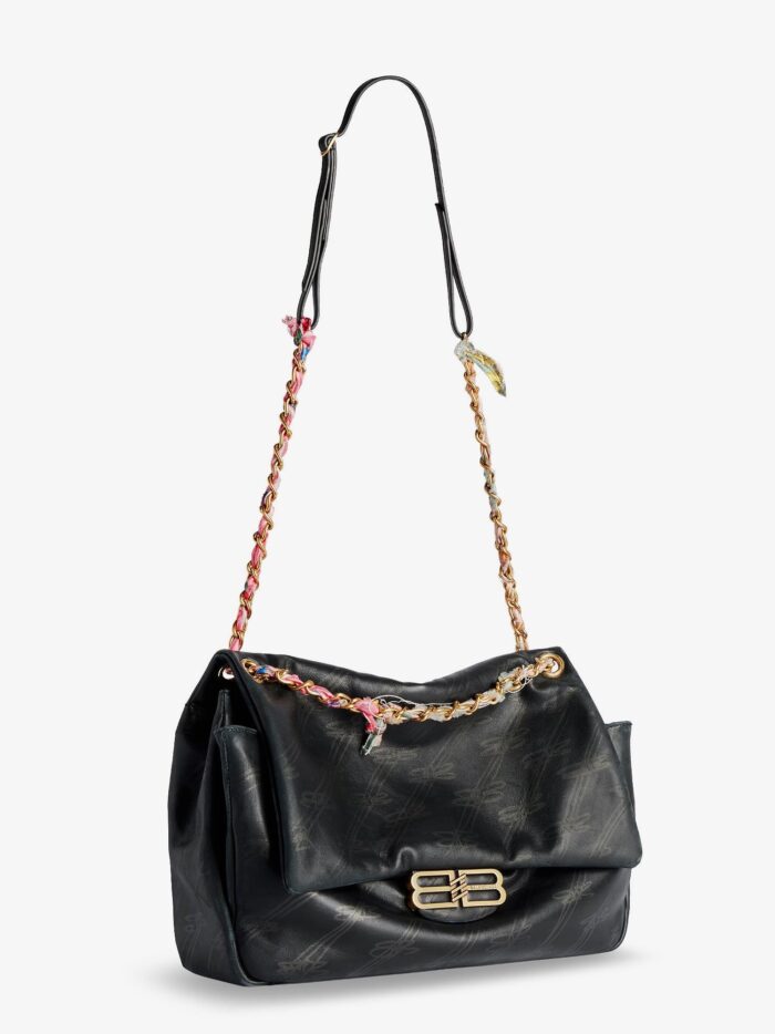 Balenciaga Darling Leather Shoulder Bag With BB Logo On The Front