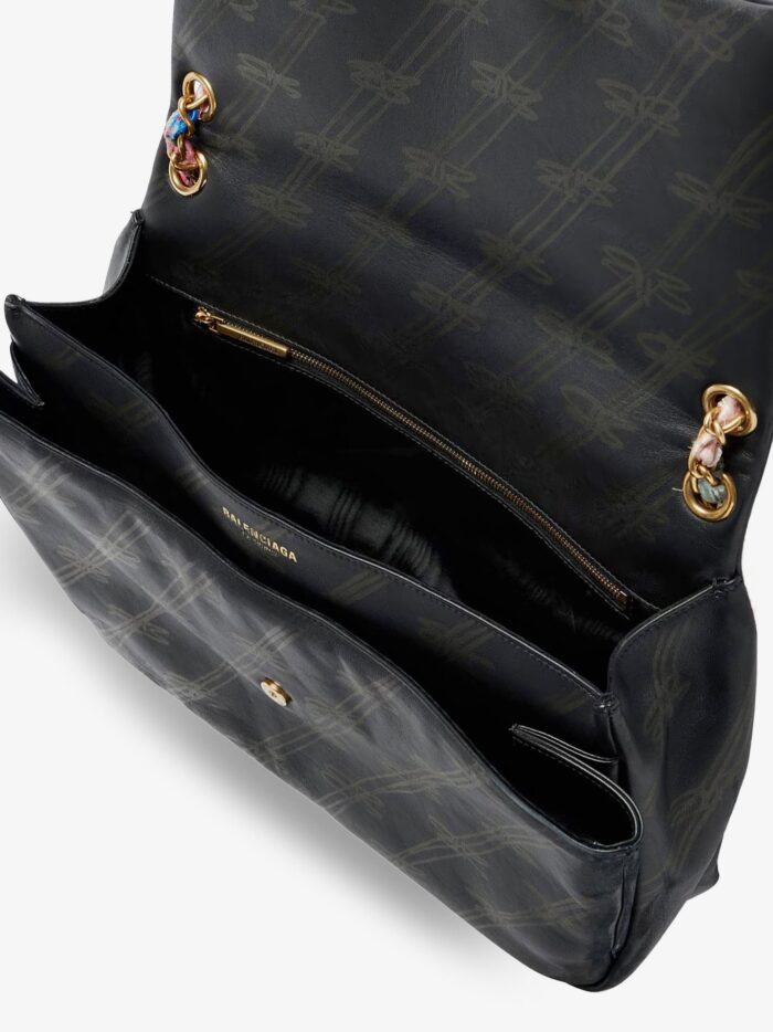 Balenciaga Darling Leather Shoulder Bag With BB Logo On The Front