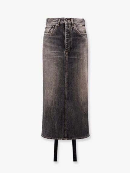 Balenciaga Denim Skirt With Laces Interwining