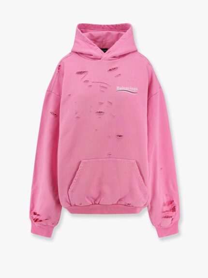 Balenciaga Destroyed Finish Cotton Sweatshirt