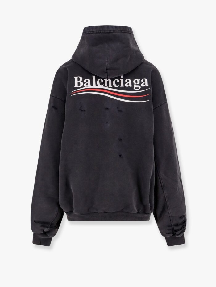 Balenciaga Destroyed Finish Cotton Sweatshirt