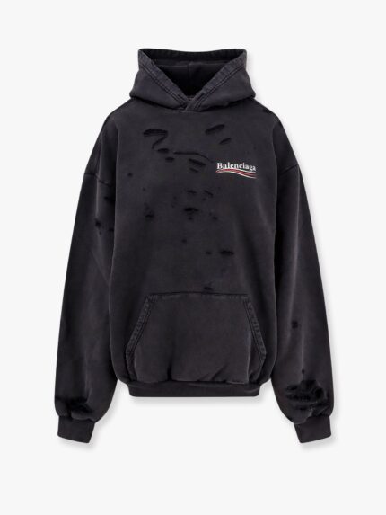 Balenciaga Destroyed Finish Cotton Sweatshirt