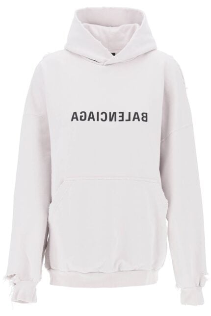 BALENCIAGA Destroyed Logo Sweatshirt With