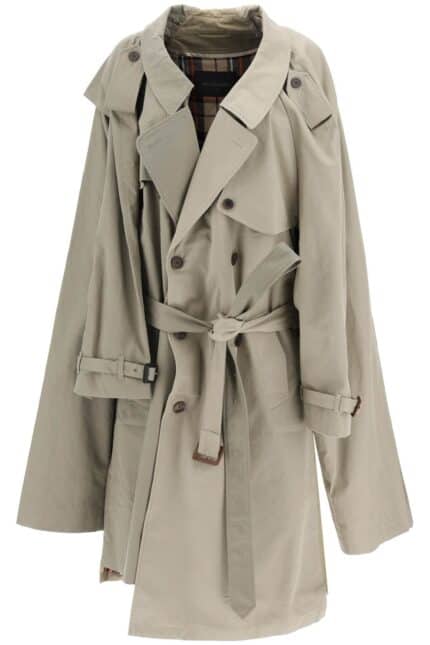 BALENCIAGA Double Sleeve Trench Coat