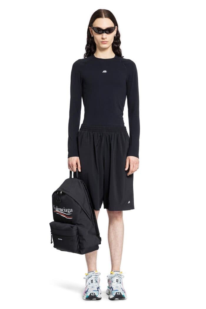 BALENCIAGA Fitted Long Sleeve Activewear Top