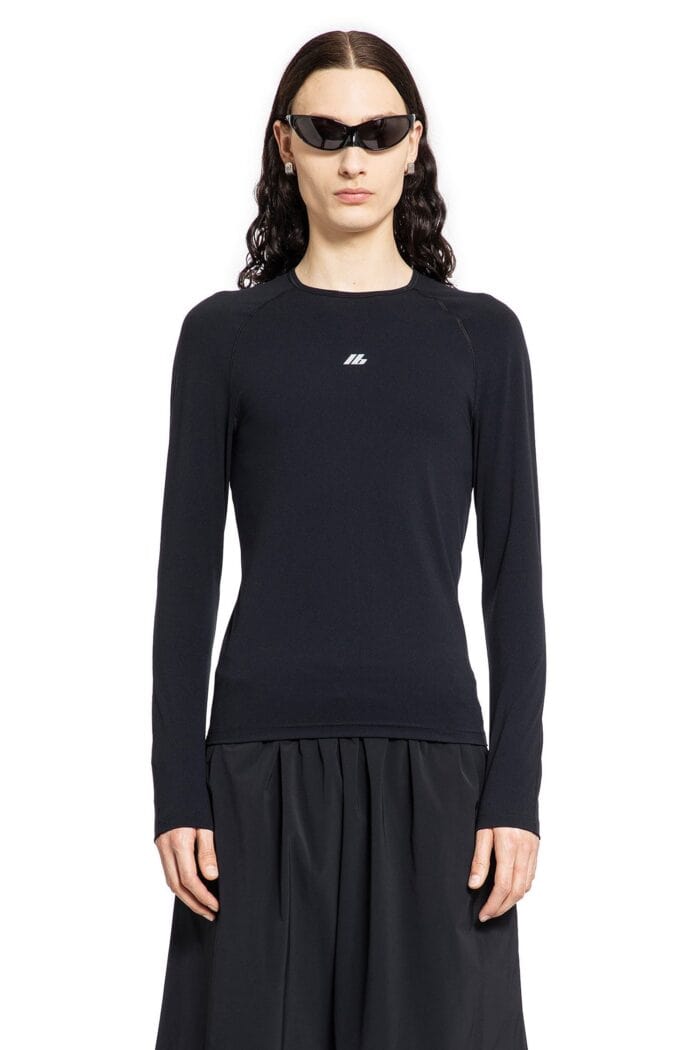 BALENCIAGA Fitted Long Sleeve Activewear Top