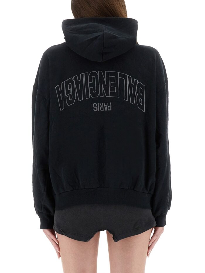 Balenciaga "FLIPPED" ZIPPERED SWEATSHIRT