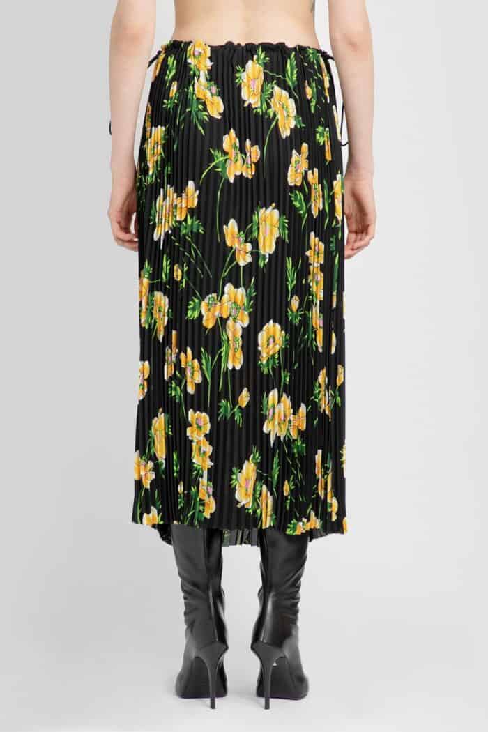 BALENCIAGA Flower Pleated Skirt