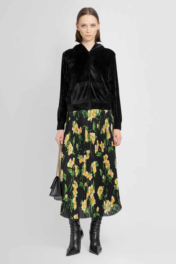 BALENCIAGA Flower Pleated Skirt