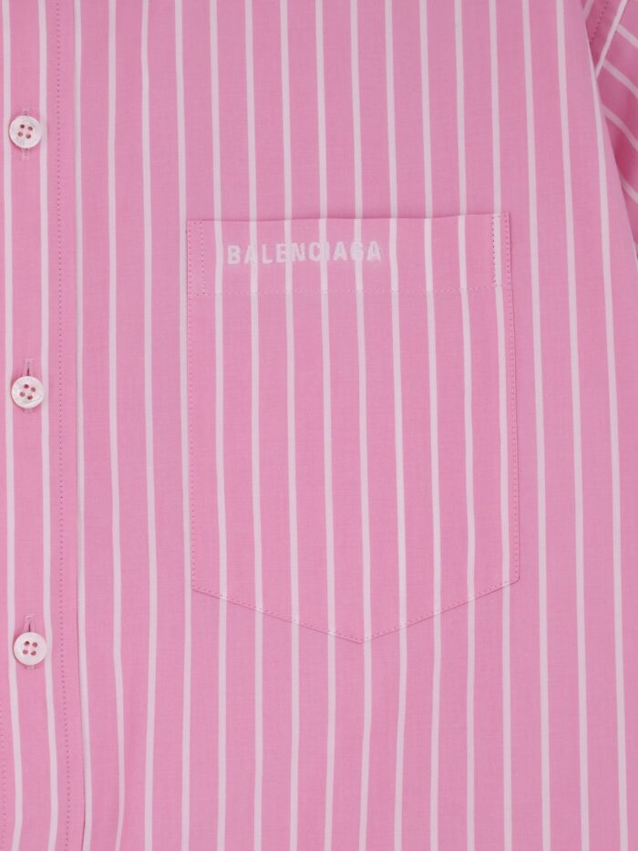 Balenciaga Folded Striped Cotton Shirt