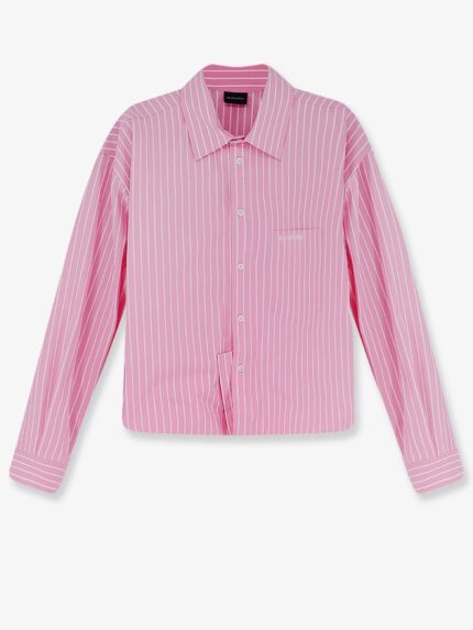 Balenciaga Folded Striped Cotton Shirt
