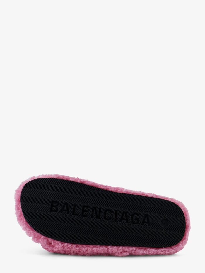 Balenciaga Furry Synthetic Fur Sandals