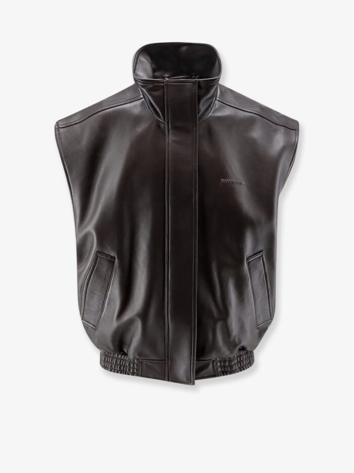balenciaga giubbino in pelle smanicato Balenciaga Giubbino In Pelle Smanicato