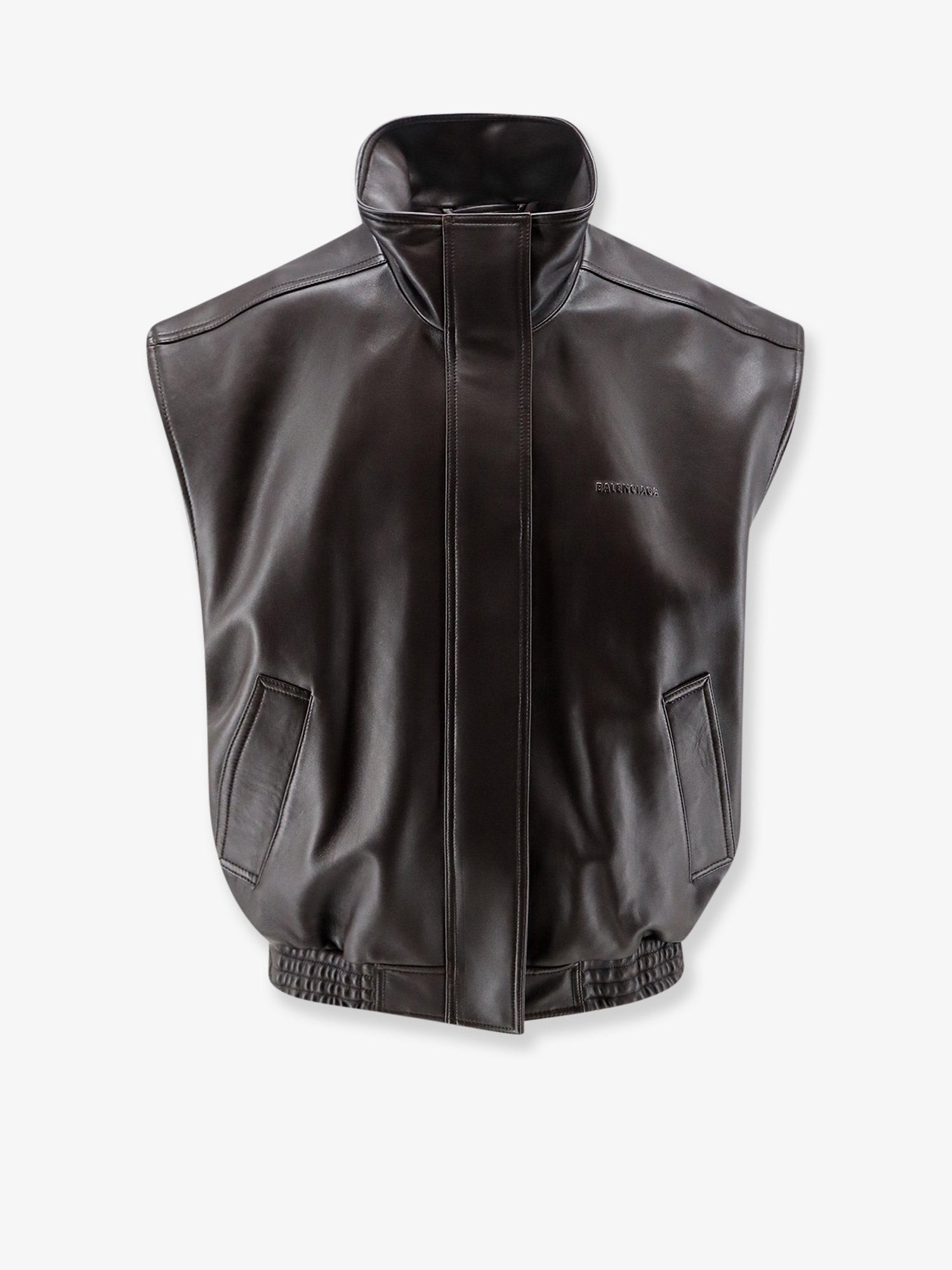 Balenciaga Giubbino In Pelle Smanicato