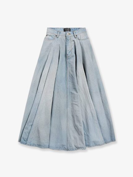 Balenciaga Godet Maxi Cotton Skirt