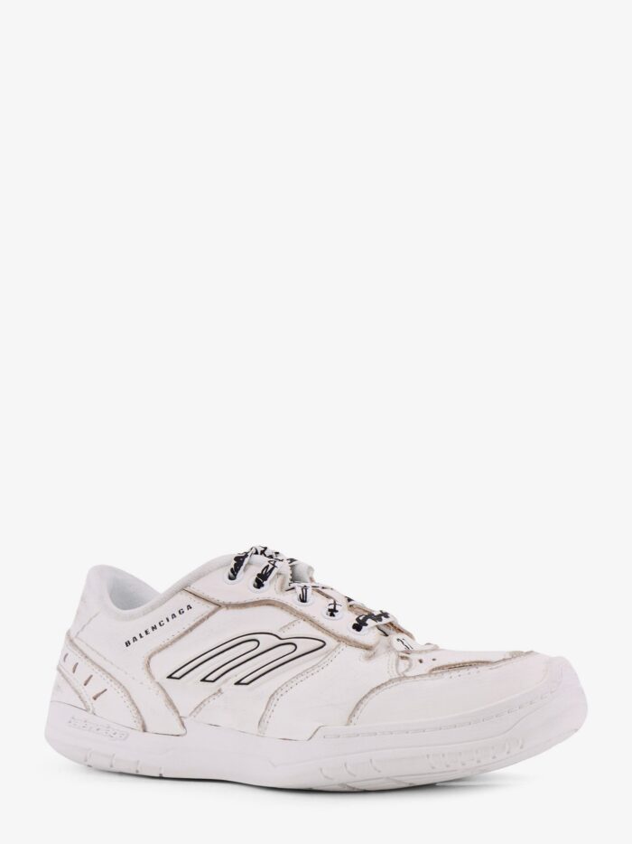 Balenciaga Hamptons Worn-Out Leather Low-top Sneakers