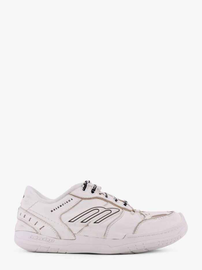 Balenciaga Hamptons Worn-Out Leather Low-top Sneakers