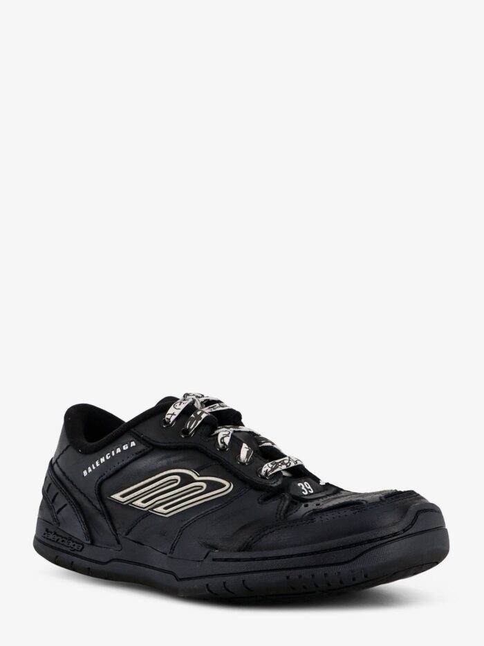 Balenciaga Hamptons Worn-Out Low-top Leather Sneakers