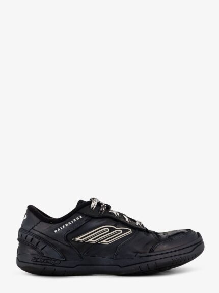 Balenciaga Hamptons Worn-Out Low-top Leather Sneakers