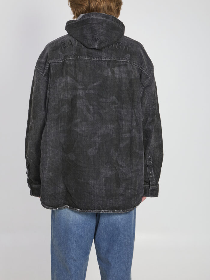 Balenciaga Hooded denim parka
