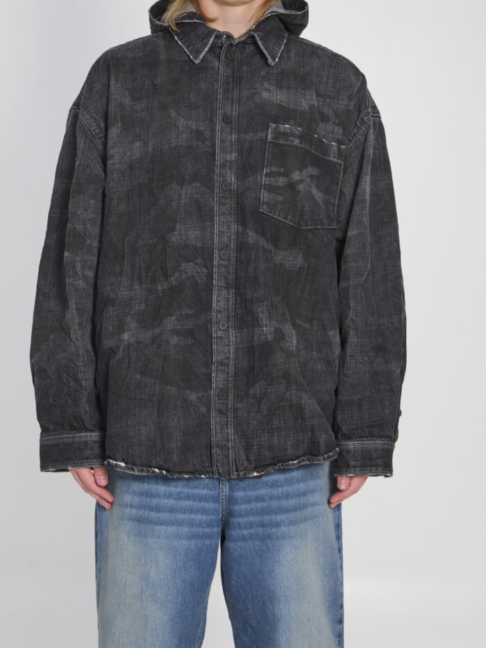 Balenciaga Hooded denim parka