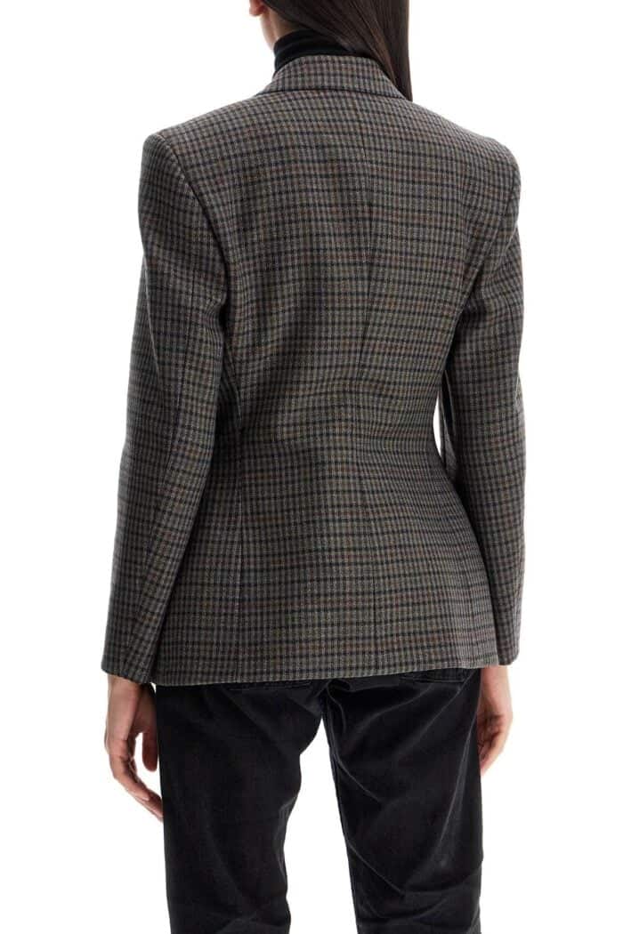 BALENCIAGA Hourglass Plaid Jacket For