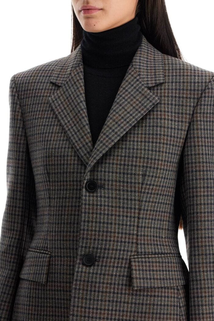 BALENCIAGA Hourglass Plaid Jacket For