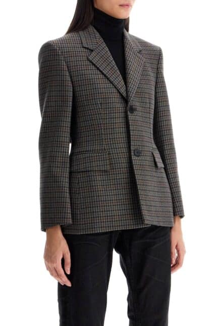 BALENCIAGA Hourglass Plaid Jacket For