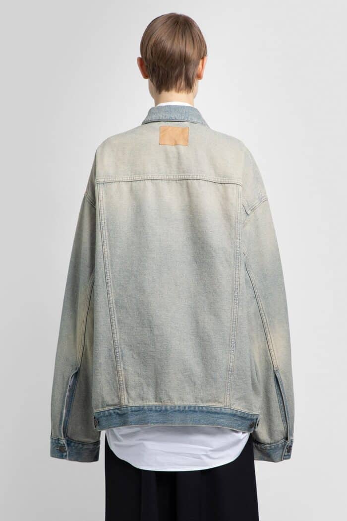 balenciaga inside out oversized denim jacket BALENCIAGA Inside-out Oversized Denim Jacket