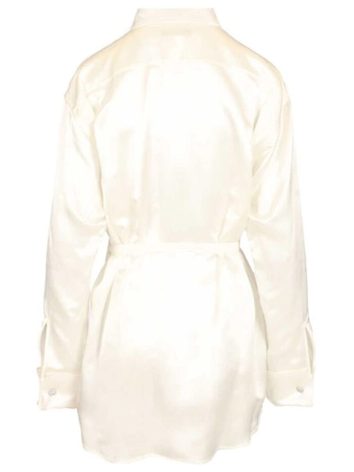 Balenciaga Ivory wrap shirt