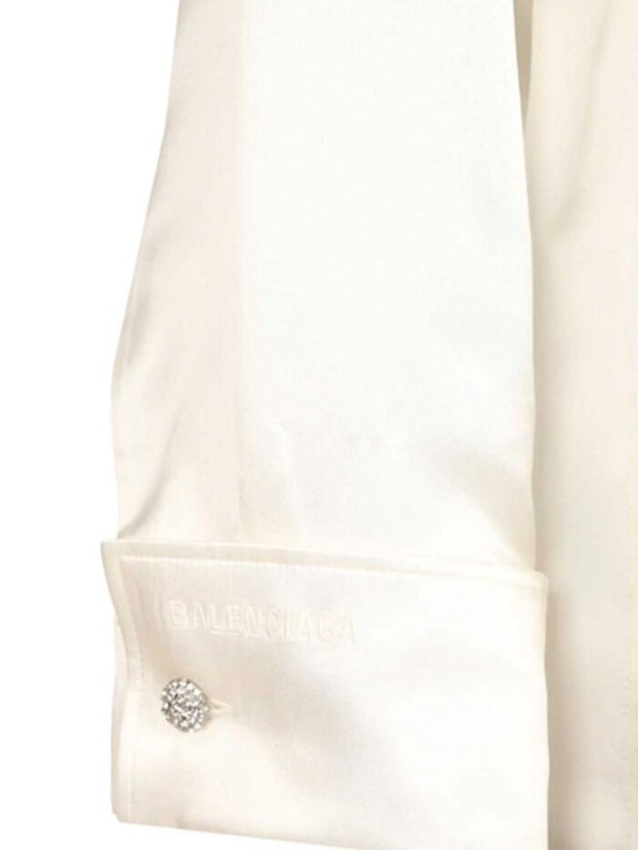 Balenciaga Ivory wrap shirt