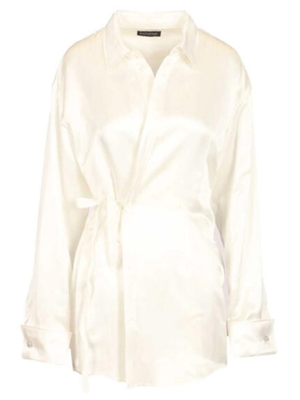 Balenciaga Ivory wrap shirt