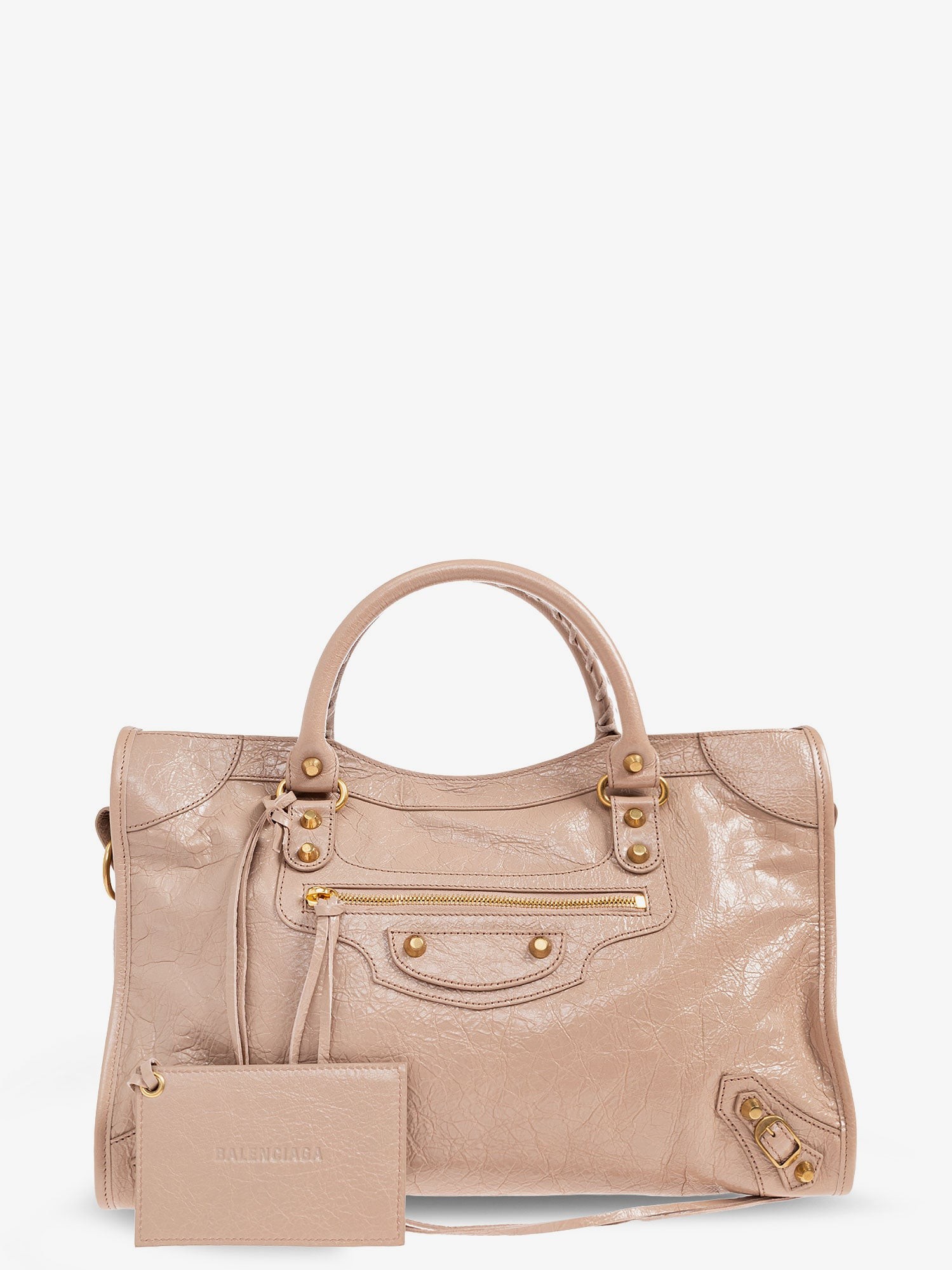 Balenciaga Le City Bag M Hammered Leather Shoulder Bag