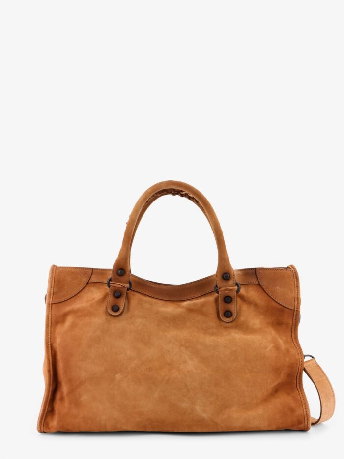Balenciaga Le City Medium Suede Shoulder Bag
