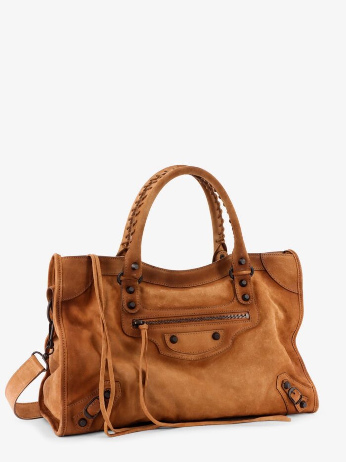 Balenciaga Le City Medium Suede Shoulder Bag