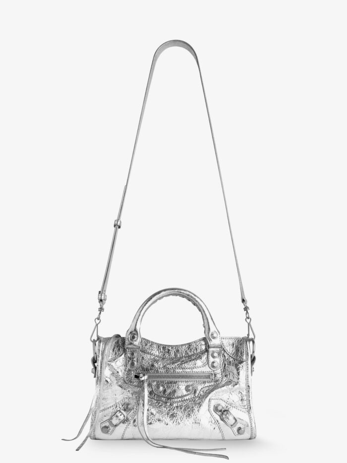 Balenciaga Le City Mini Metallic Leather Crossbody Bag
