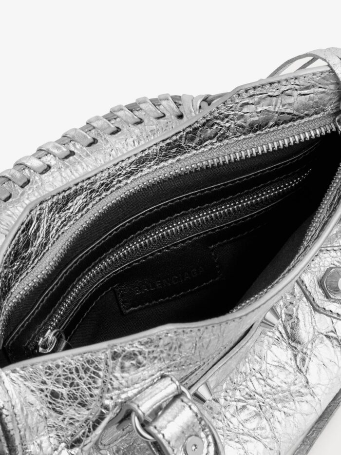 Balenciaga Le City Mini Metallic Leather Crossbody Bag