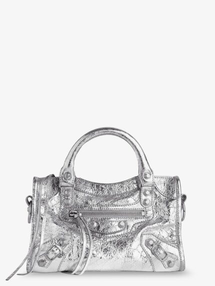 Balenciaga Le City Mini Metallic Leather Crossbody Bag