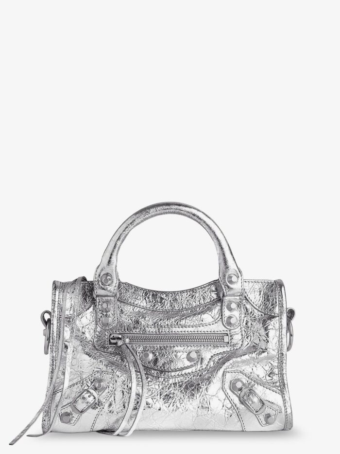 Balenciaga Le City Mini Metallic Leather Crossbody Bag