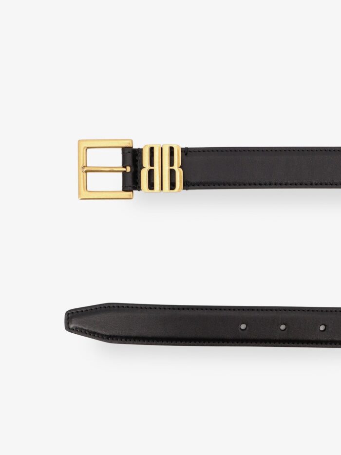 Balenciaga Leather Belt With BB Editor Leather